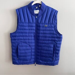 Lacoste men’s 4XL Royal Blue Padded vest zip up with pockets